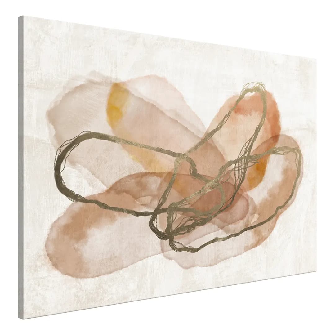 Wandbild Delicate Composition Leinen Grau 90 x 60cm | Grau