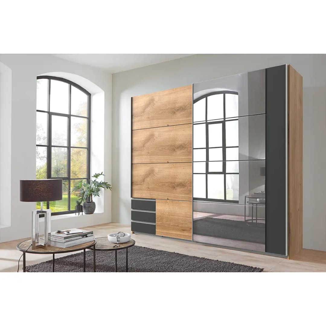 Schwebetürenschrank Emden2 225cm | Braun