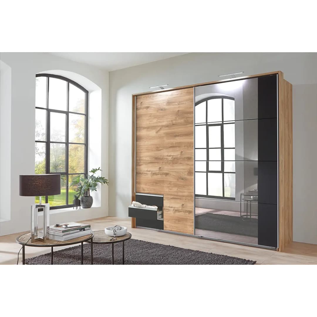 Schwebetürenschrank Emden2 225cm | Braun