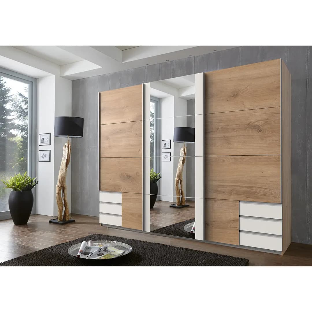 Schwebetürenschrank Emden2 270cm | Braun