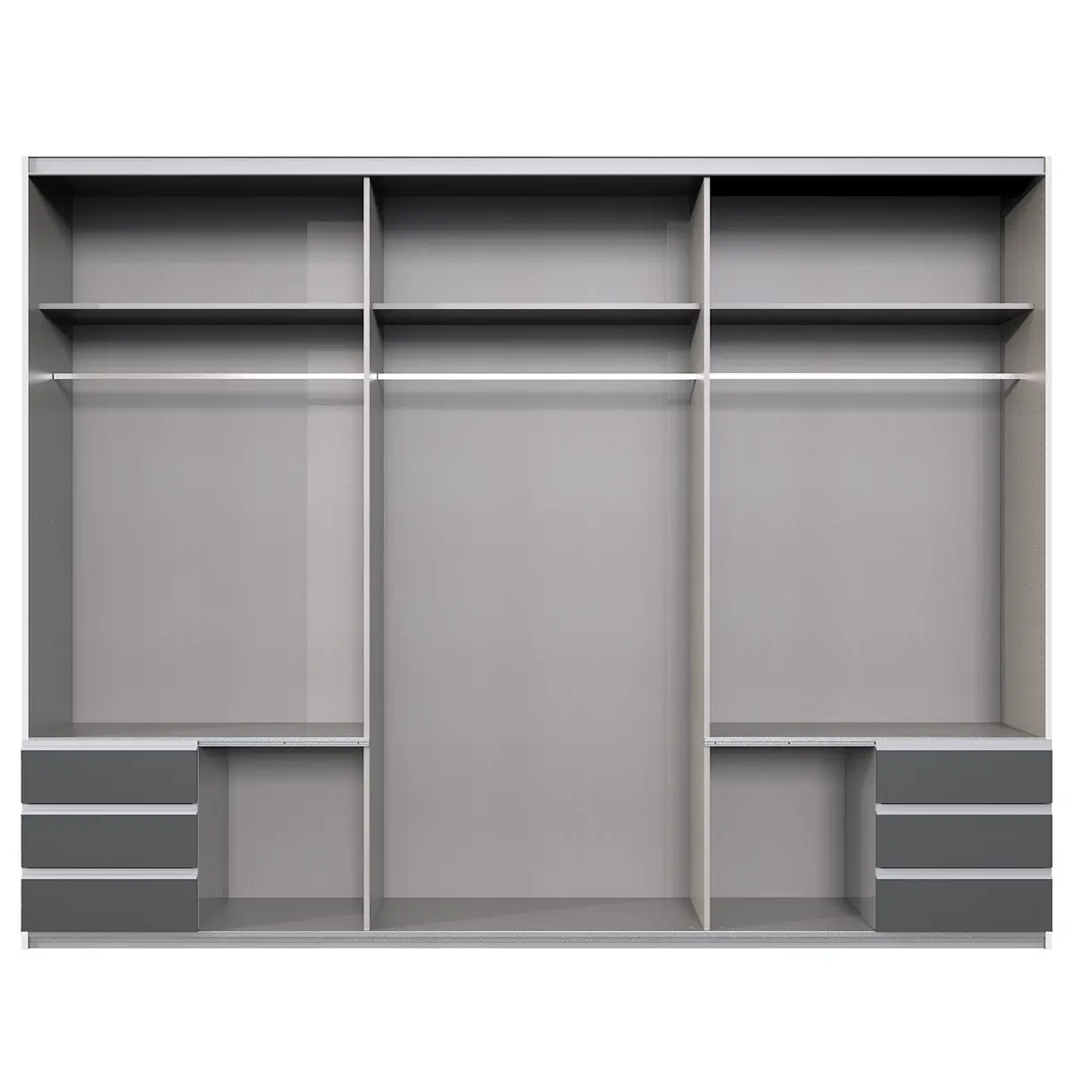 Schwebetürenschrank Emden2 270cm | Braun