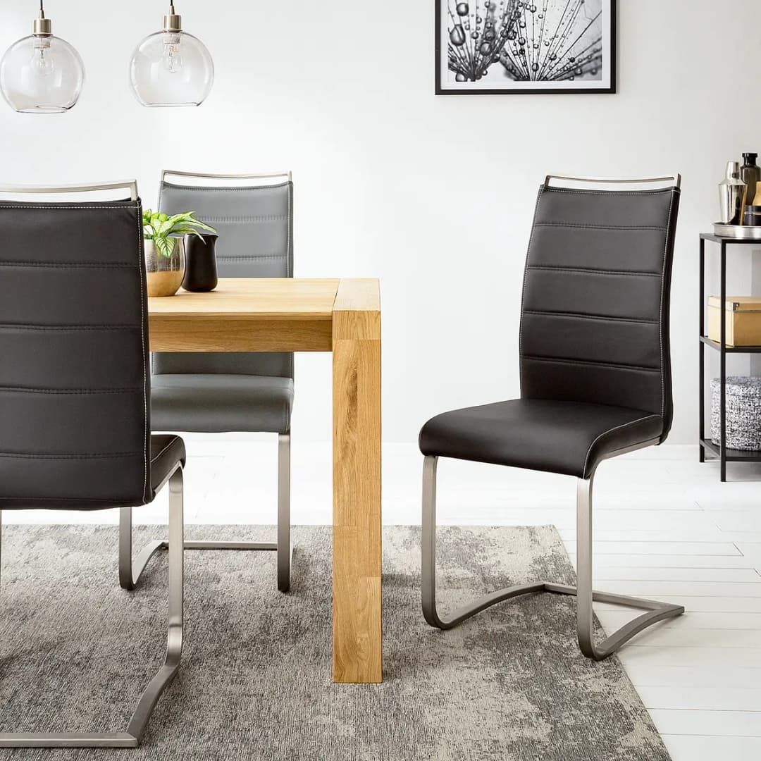 Freischwinger Lezuza Stuhl | Schwarz
