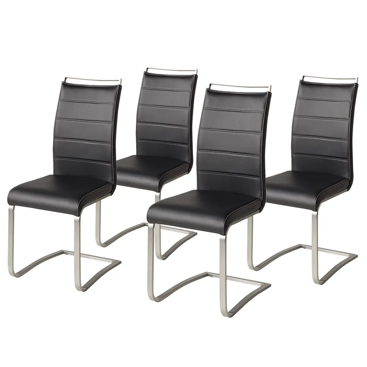 Freischwinger Lezuza Stuhl | Schwarz