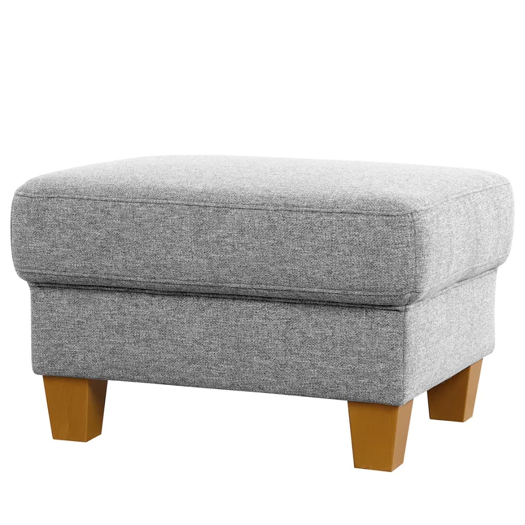Polsterhocker Eustis | Silber