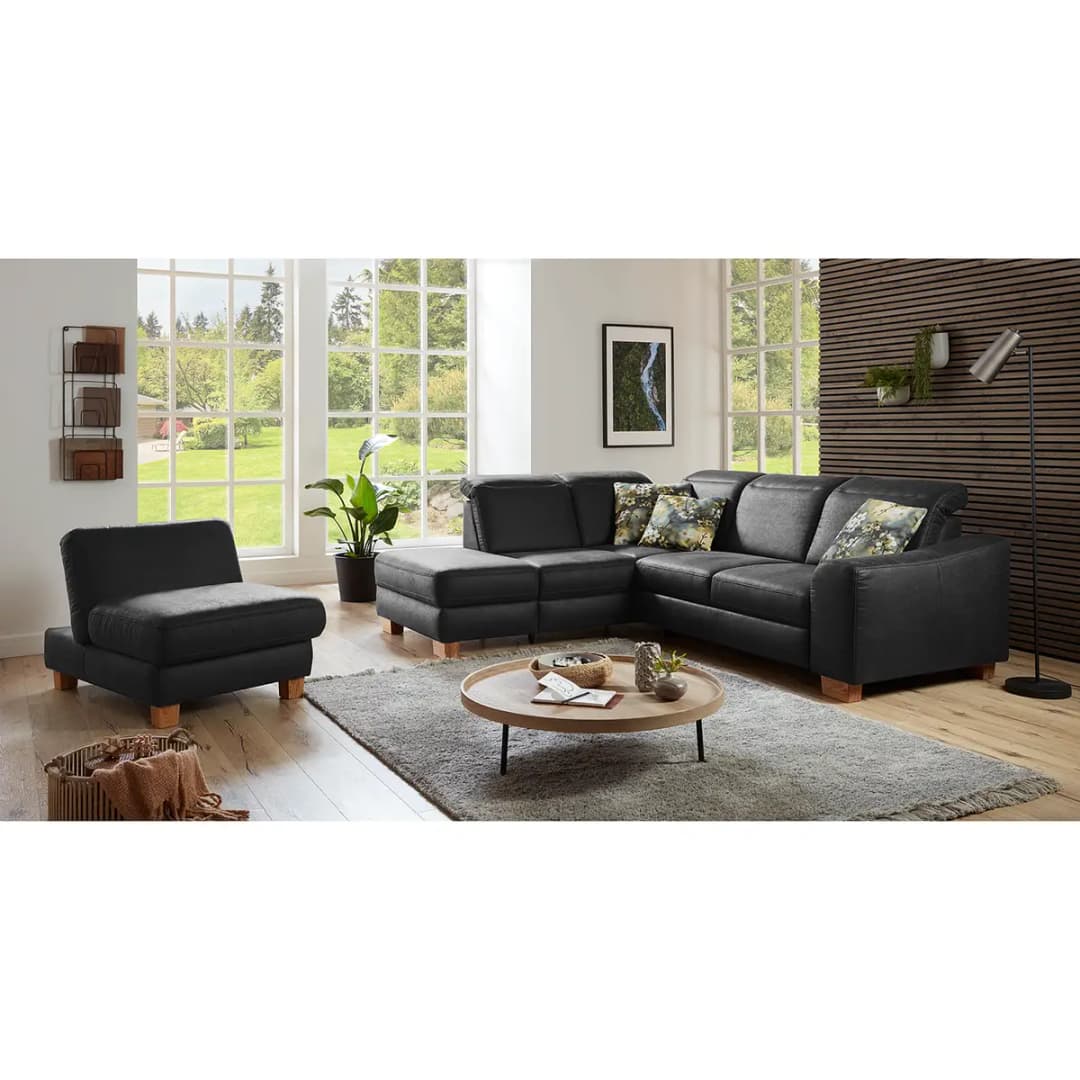 Ecksofa Kikuu | Schwarz
