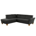 Ecksofa Eustis Grau Flachgewebe Amra | Grau