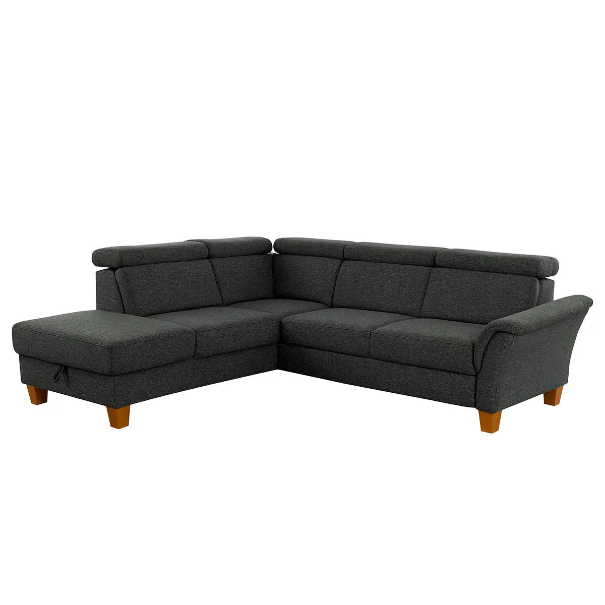 Ecksofa Eustis Grau Flachgewebe Amra | Grau