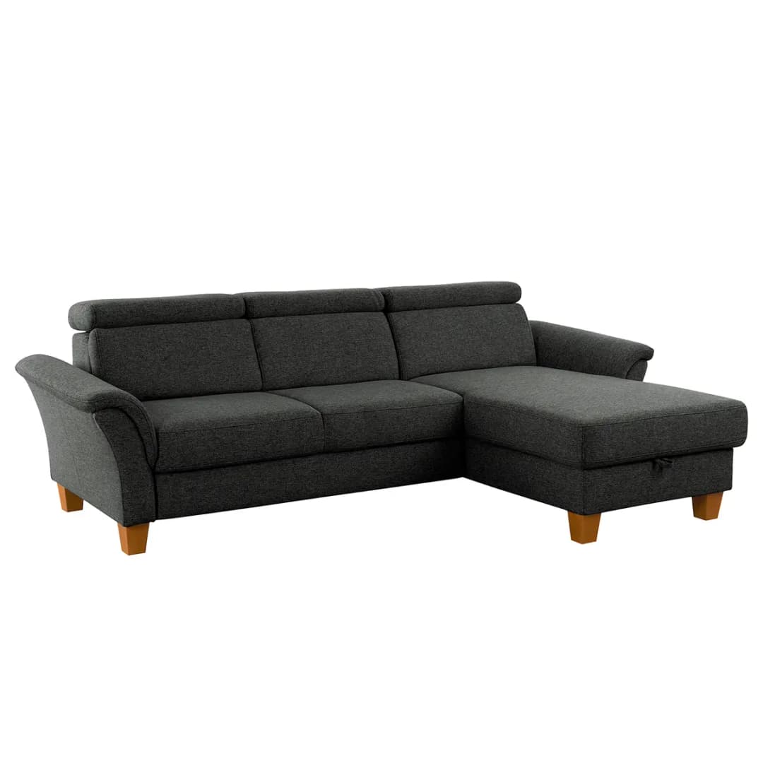 Ecksofa Estufa Grau Flachgewebe Amra | Grau