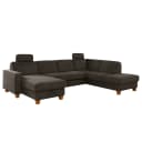 Wohnlandschaft Ford Point Grau Webstoff Palila | Grau