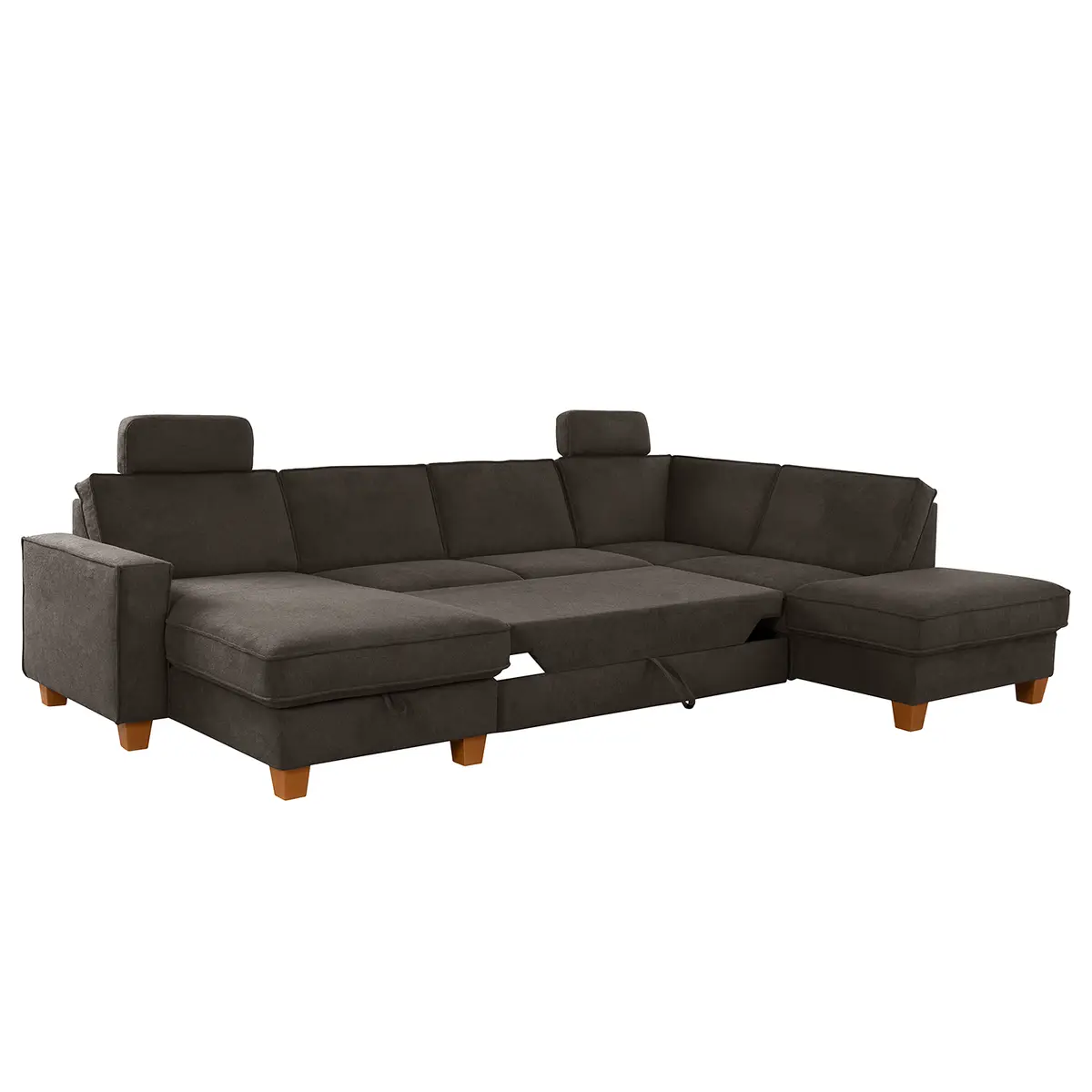 Wohnlandschaft Ford Point Grau Webstoff Palila | Grau