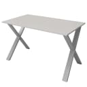 Schreibtisch Lona 140x80cm Grau X-Form | Grau