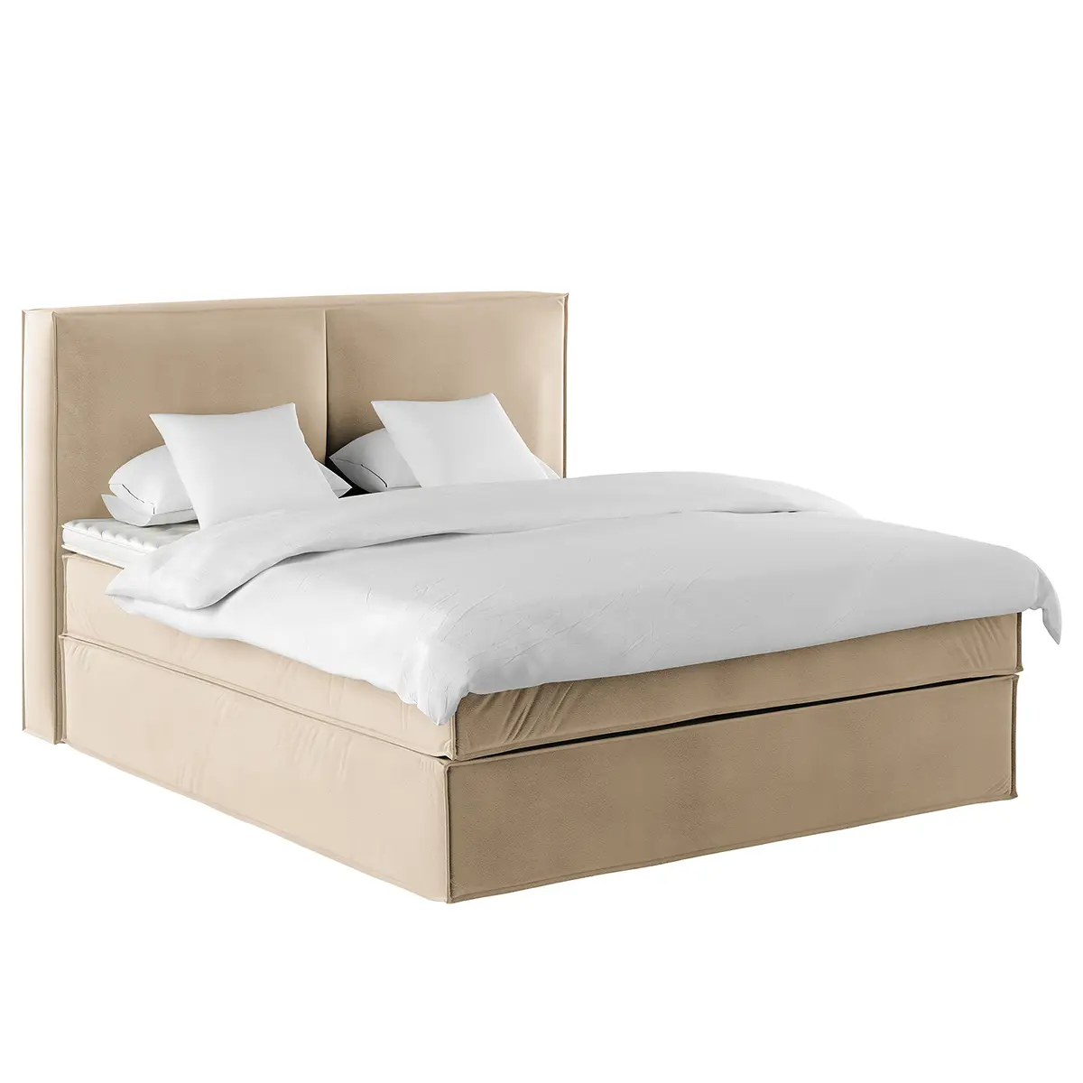 Premium Boxspringbett mit Kopfteil 180 x 200cm Samt Vaia