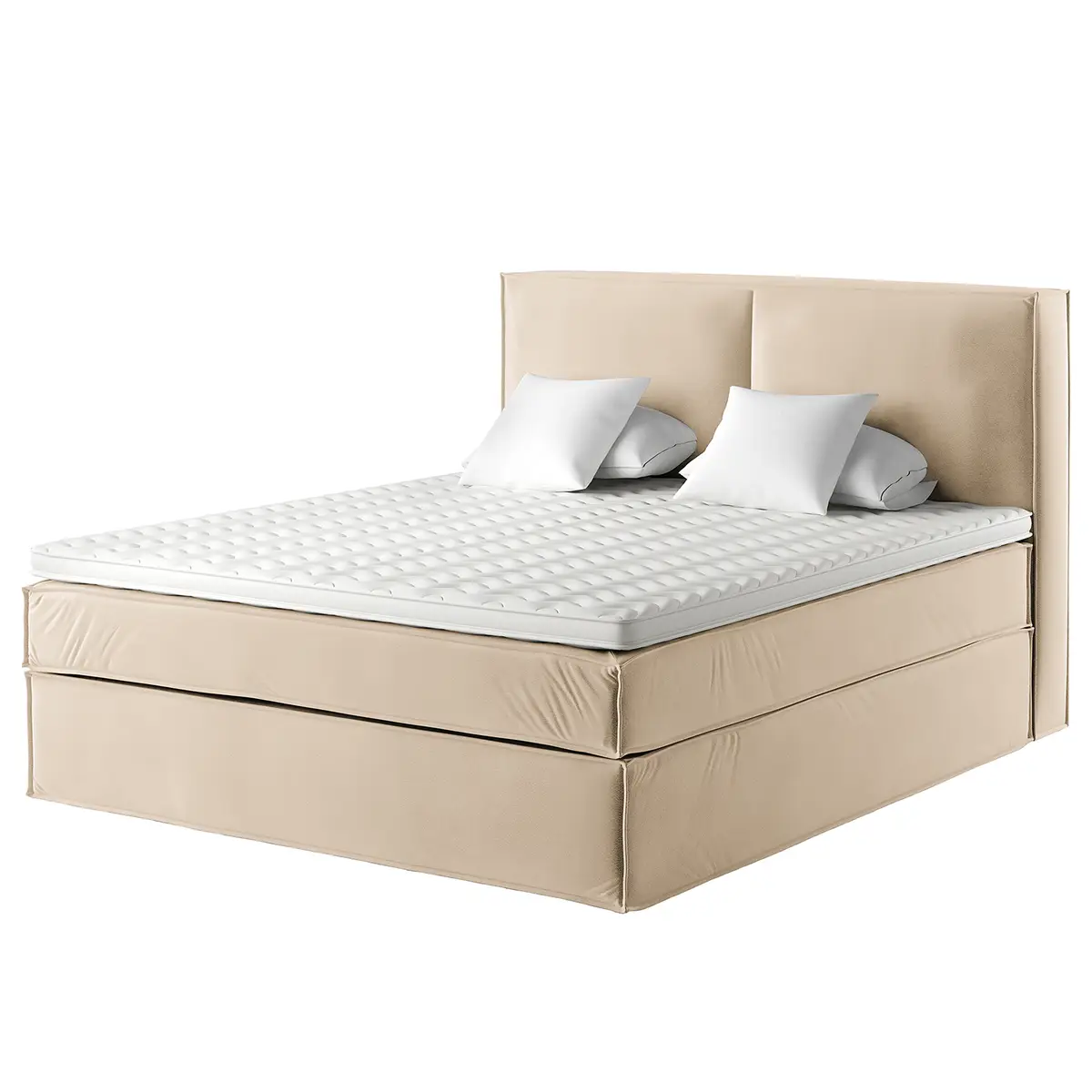 Premium Boxspringbett mit Kopfteil 180 x 200cm Samt Vaia