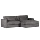 Ecksofa Izumo Grau Cordstoff Coco | Grau