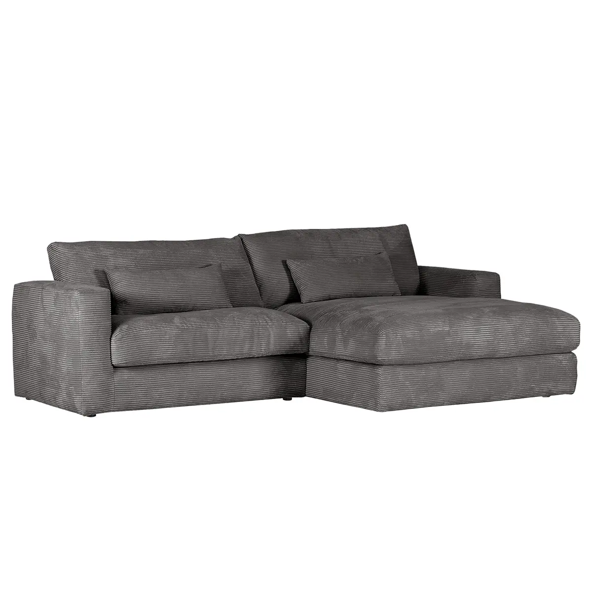 Ecksofa Izumo Grau Cordstoff Coco | Grau