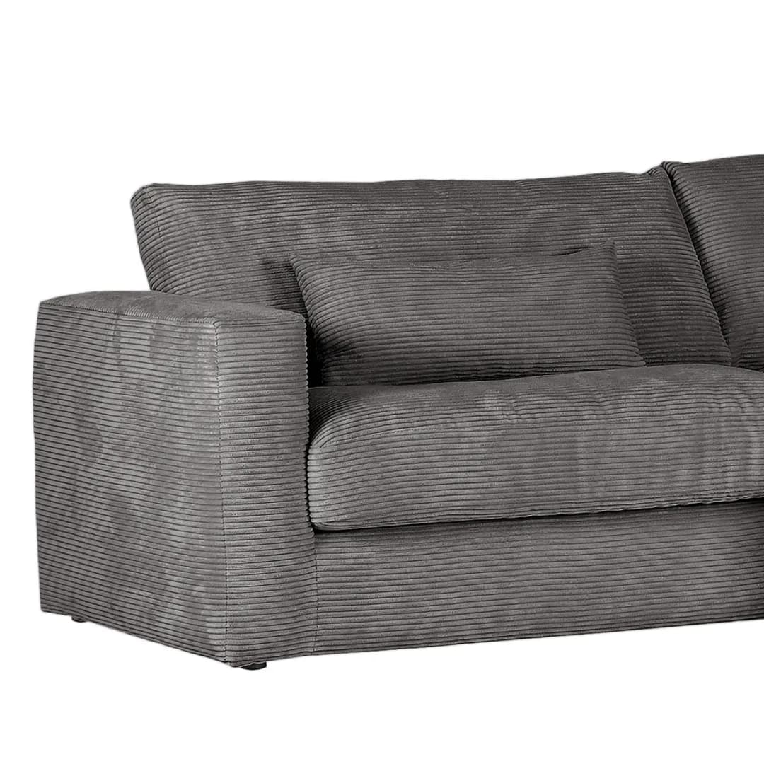 Ecksofa Izumo Grau Cordstoff Coco | Grau