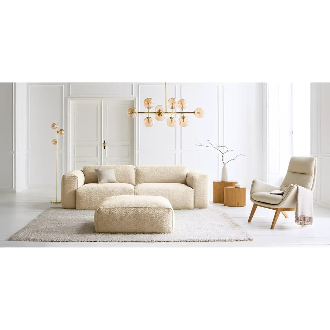 Polsterhocker Bony | Beige