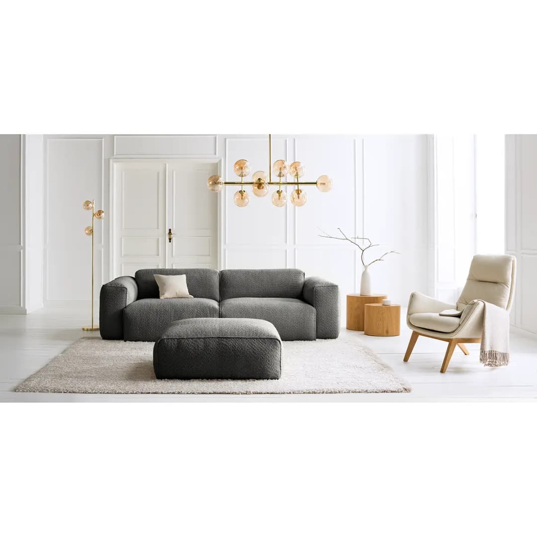 Polsterhocker Bony | Grau