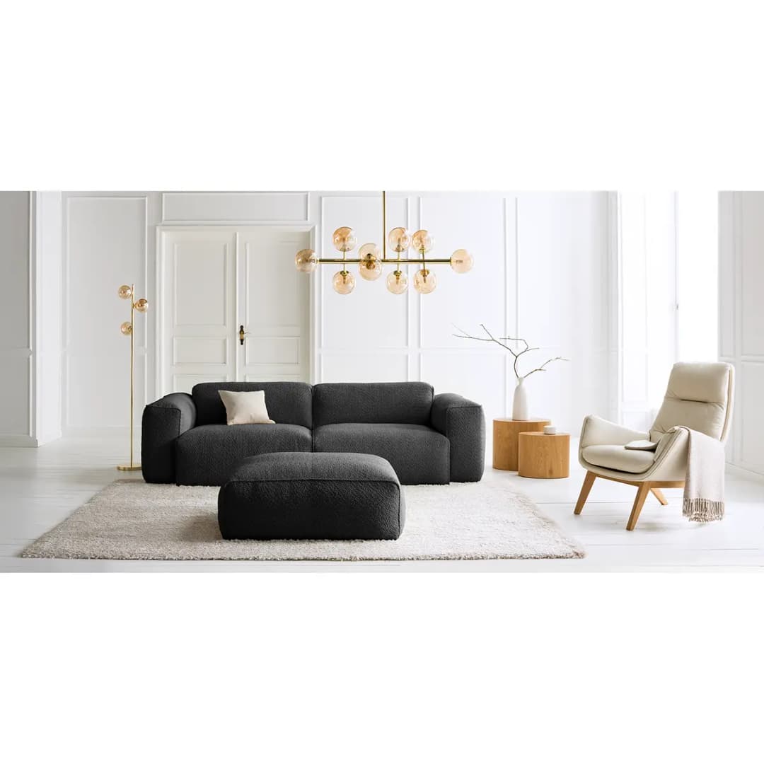 Polsterhocker Bony | Grau