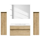 Badset Get2You 4-teilig Kombi A 150cm Braun/Eiche Dekor | Braun