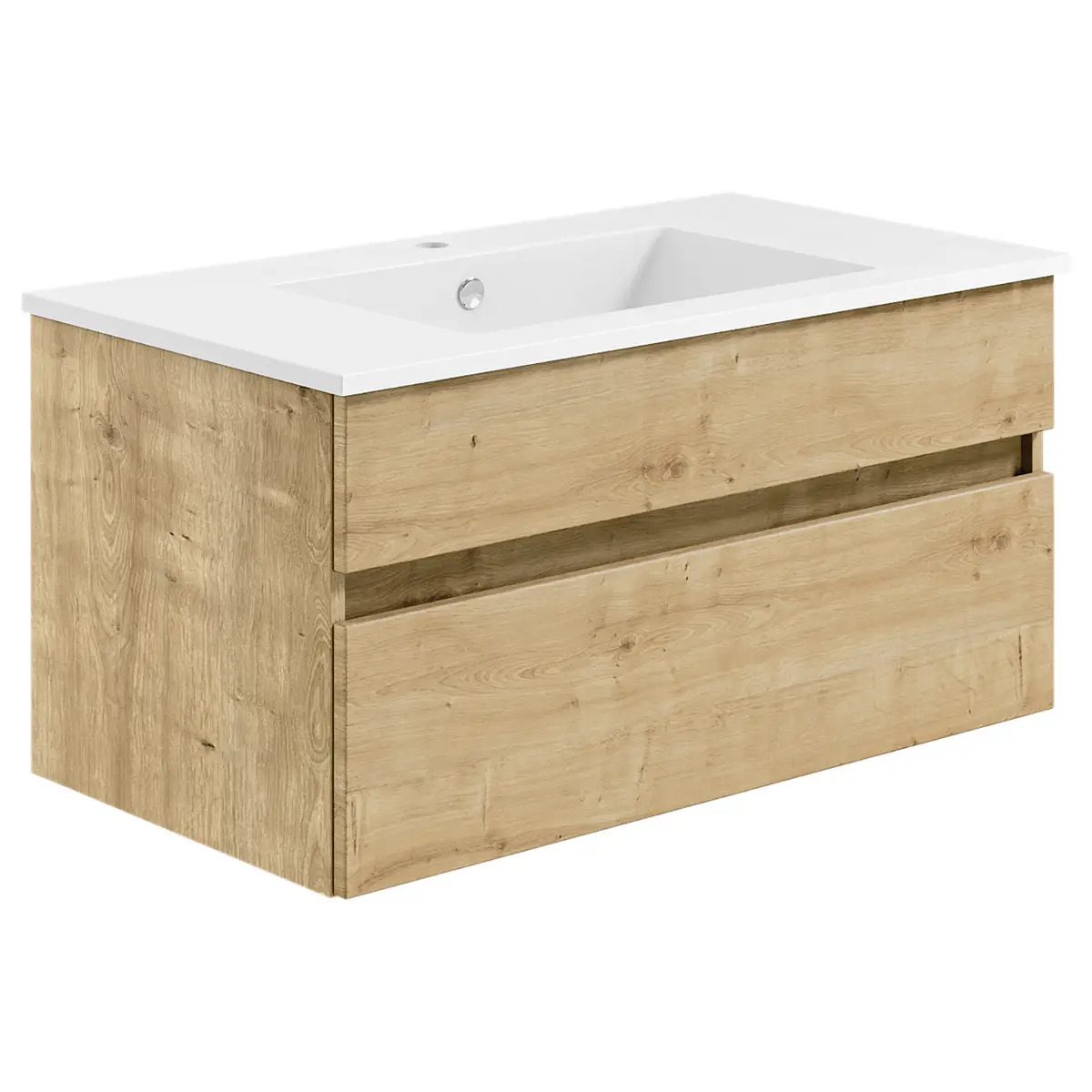 Badset Get2You 4-teilig Kombi A 150cm Braun/Eiche Dekor | Braun