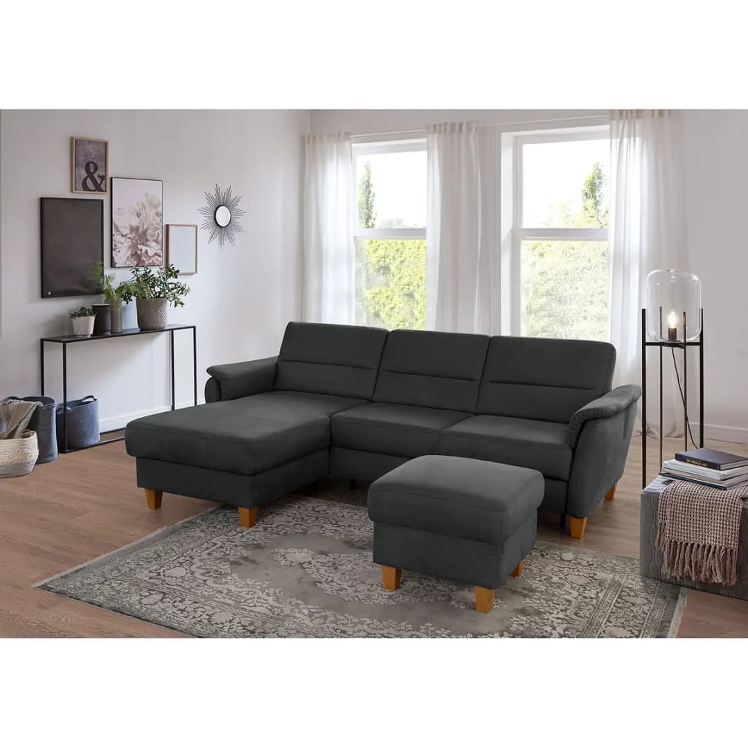 Ecksofa Corvus Grau Microfaser Alais | Grau