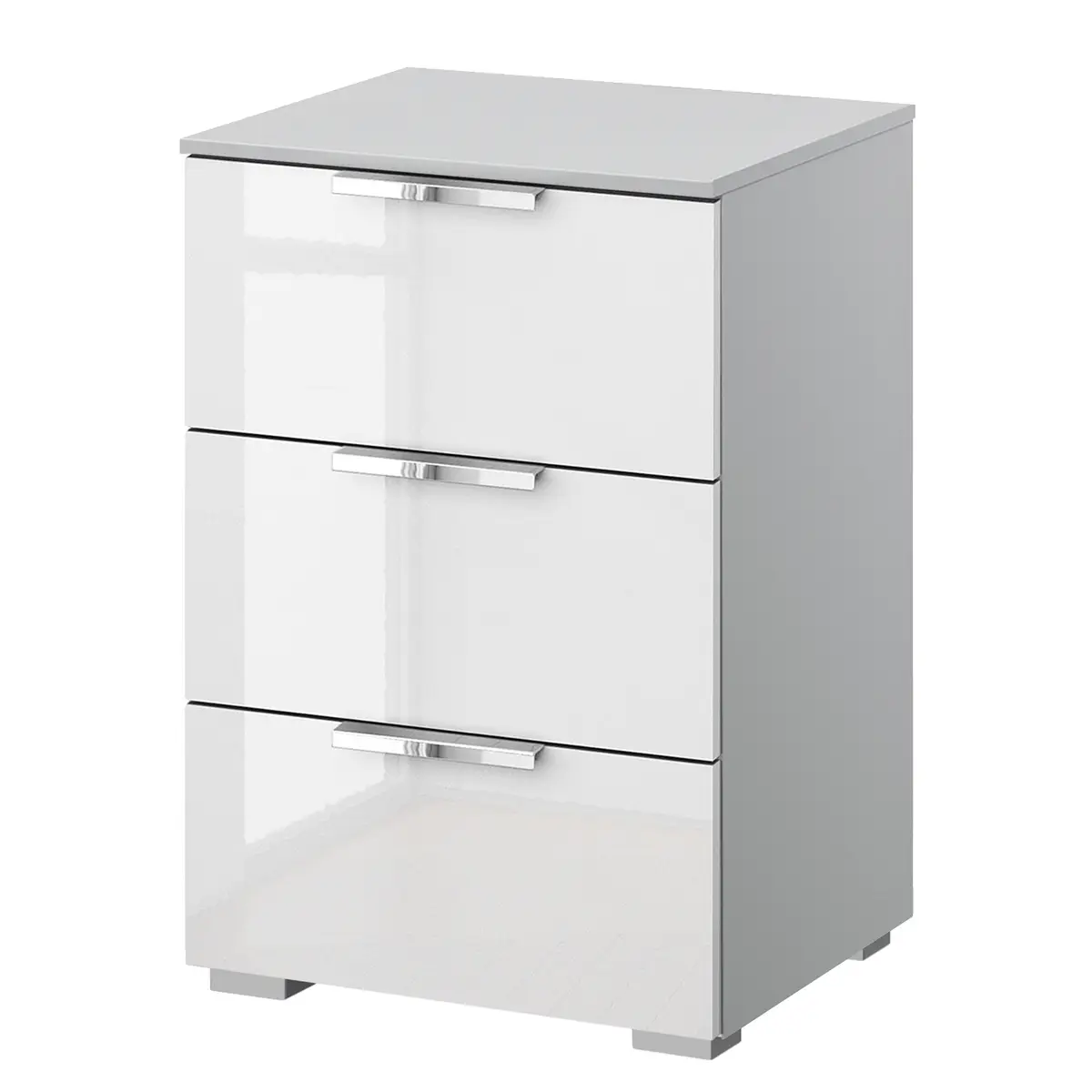 Nachtkommode x3 40cm | Weiß
