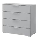 Kommode x4 80cm Grau/Seidengrau Aluminium | Grau