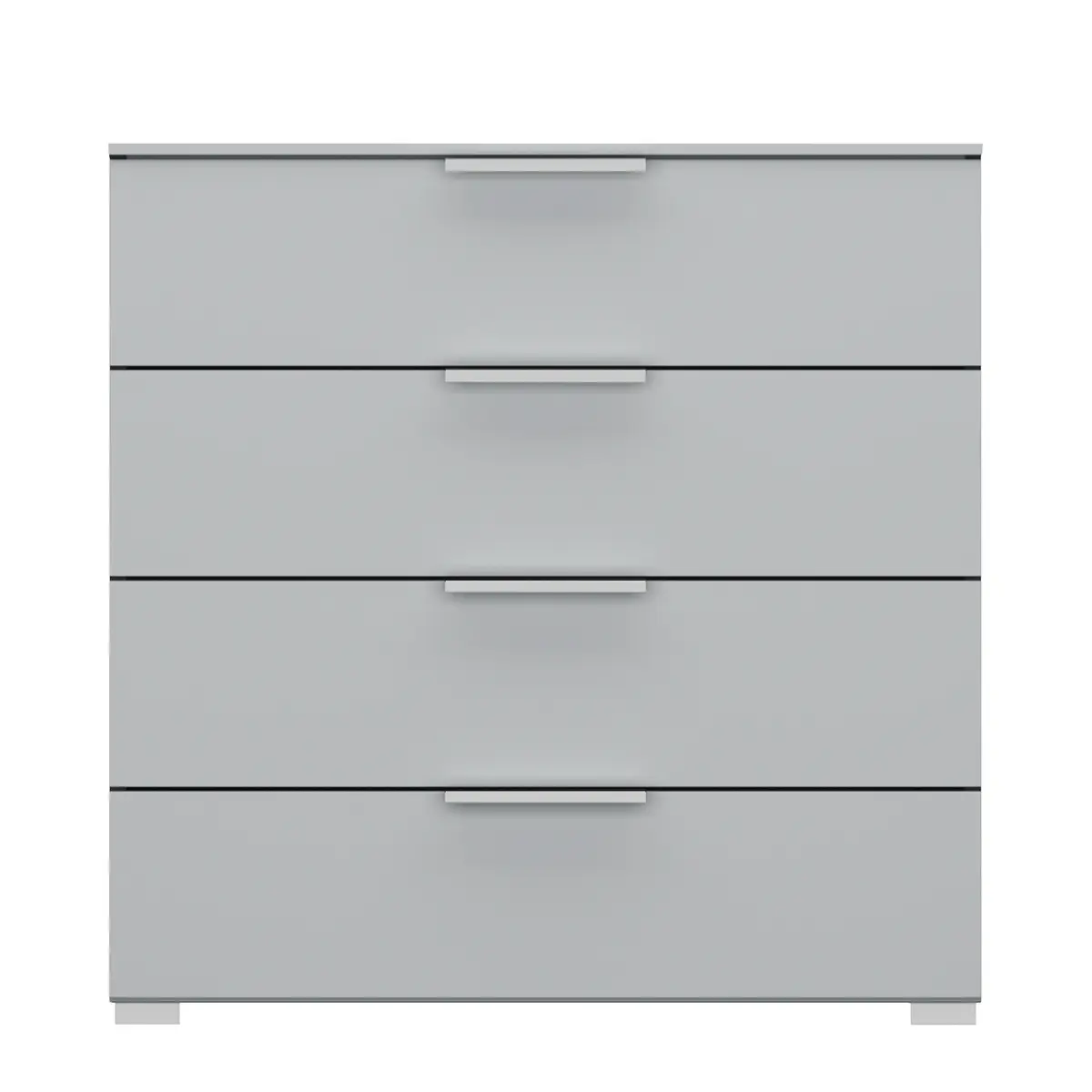 Kommode x4 80cm Grau/Seidengrau Aluminium | Grau