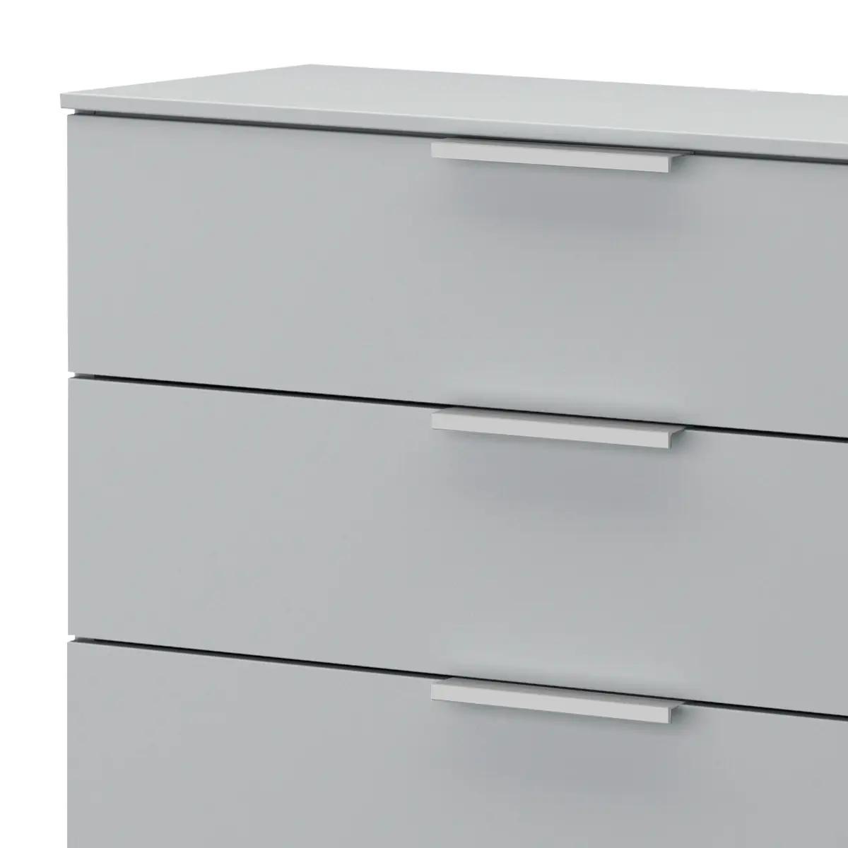 Kommode x4 80cm Grau/Seidengrau Aluminium | Grau