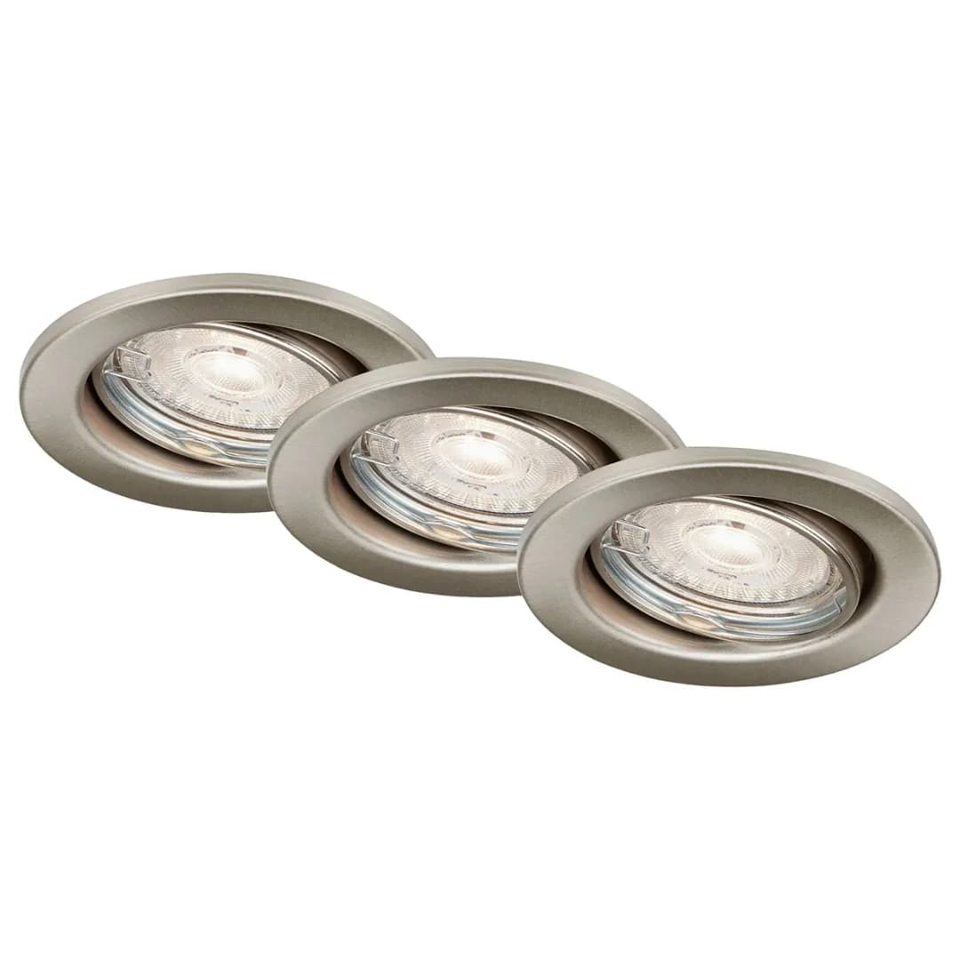 Einbauleuchte Swing 3er-Set | Silber
