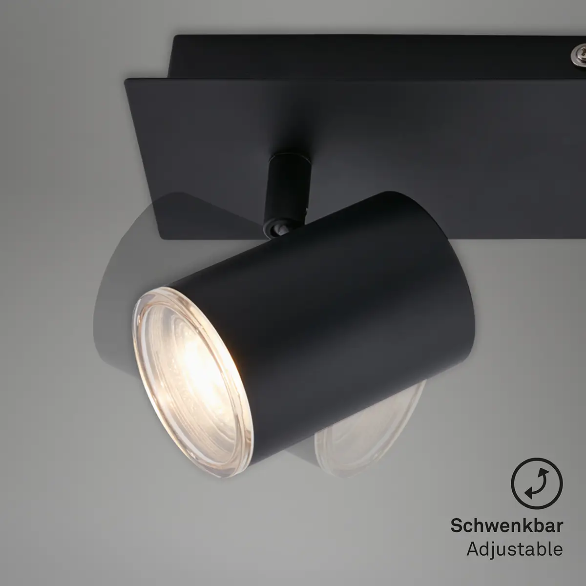 Briloner Deckenleuchte Banyo | Schwarz