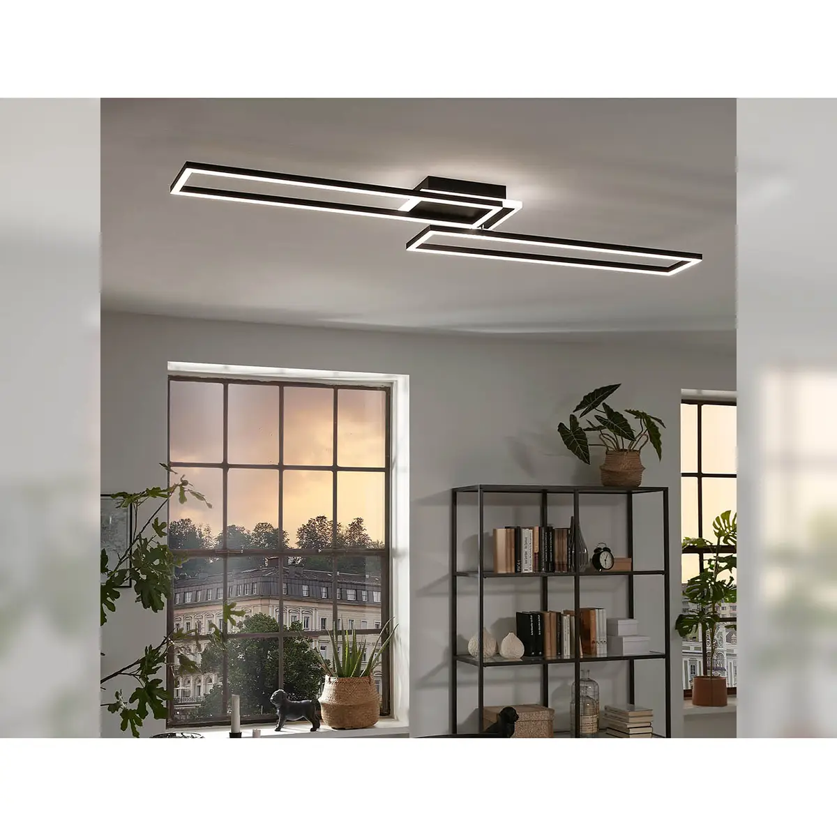 LED-Deckenleuchte Frame S III | Schwarz