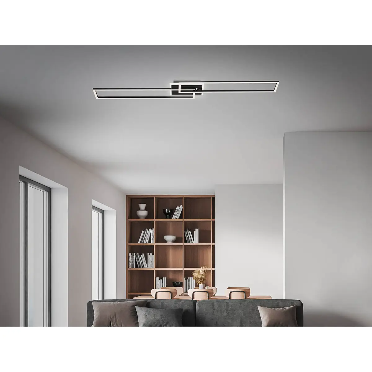 LED-Deckenleuchte Frame S III | Schwarz