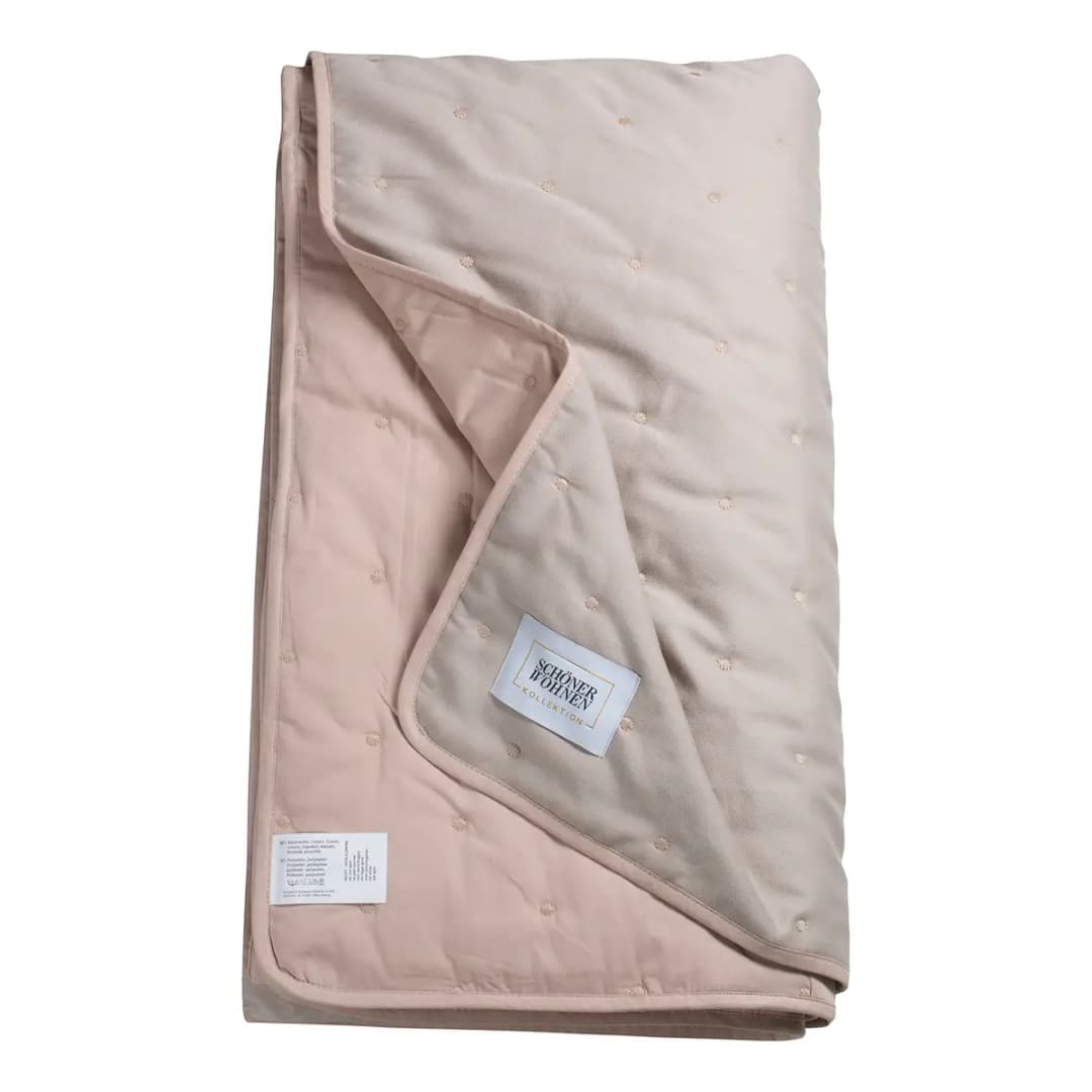 Tagesdecke 70 x 240cm Pink/Hellrosa Mischgewebe | Rosa