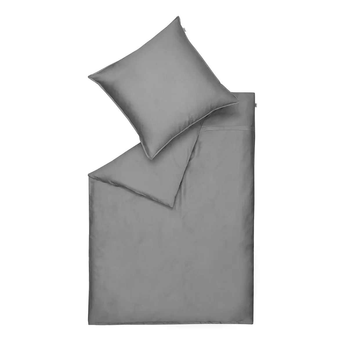 Bettwäsche-Set Grau 155x220cm | Grau