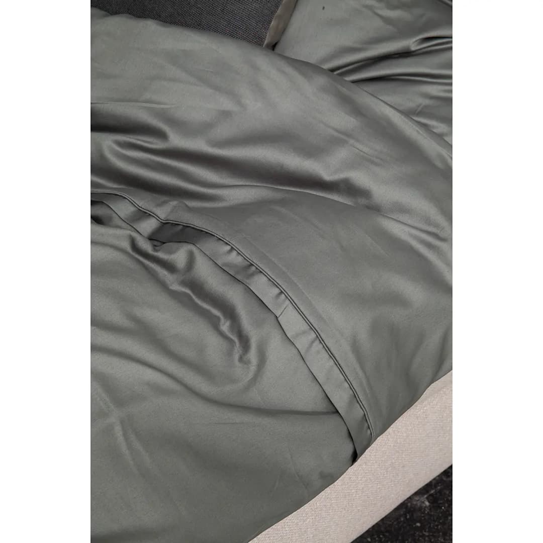 Bettwäsche-Set Grau 155x220cm | Grau