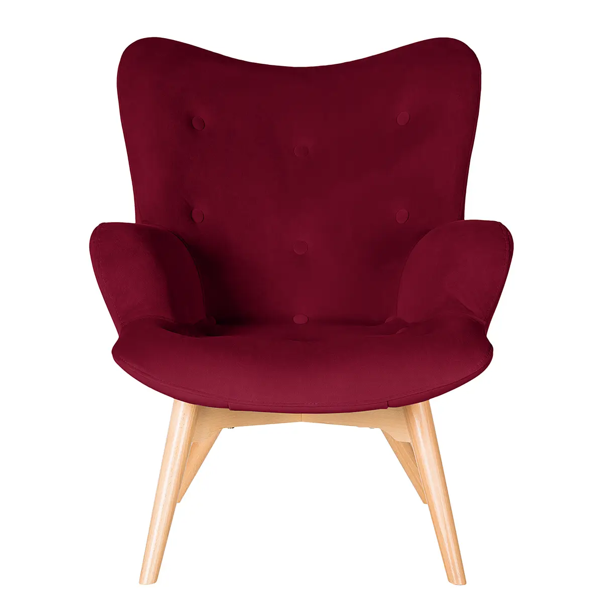 Sessel Rot Samt Vaia | Rot