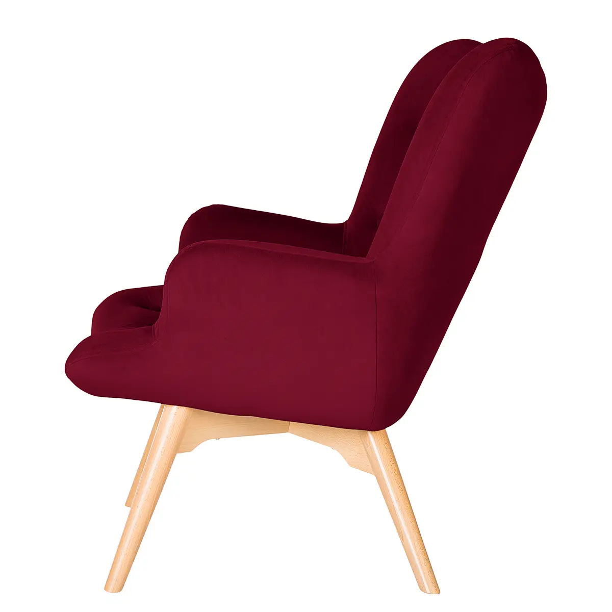 Sessel Rot Samt Vaia | Rot