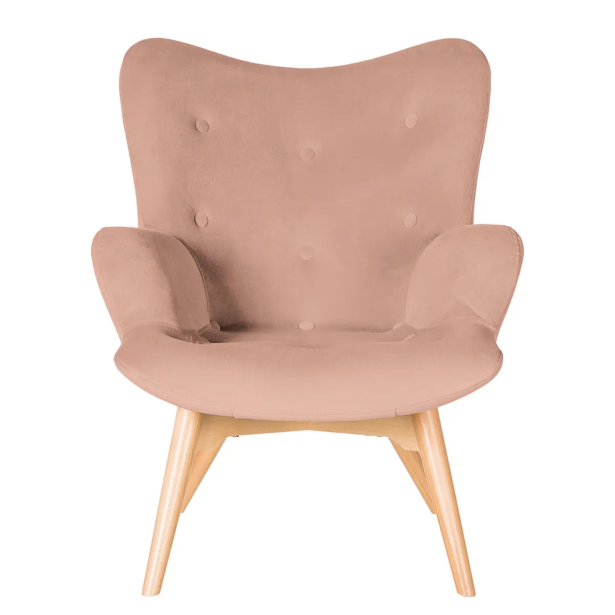 Sessel Pink Samt Vaia | Rosa