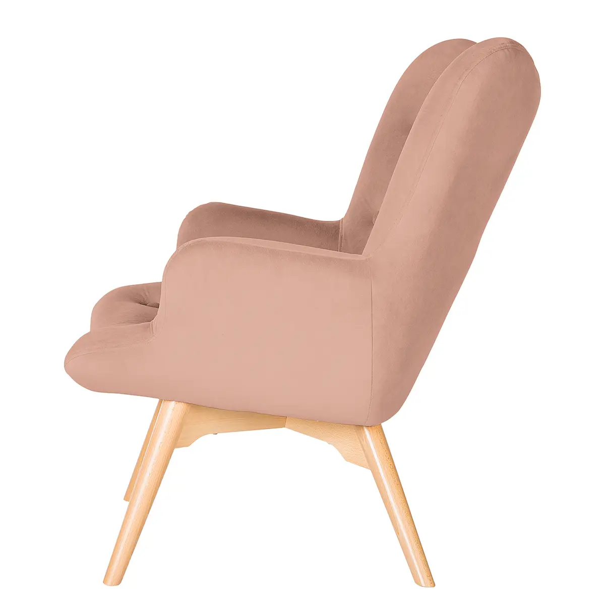 Sessel Pink Samt Vaia | Rosa