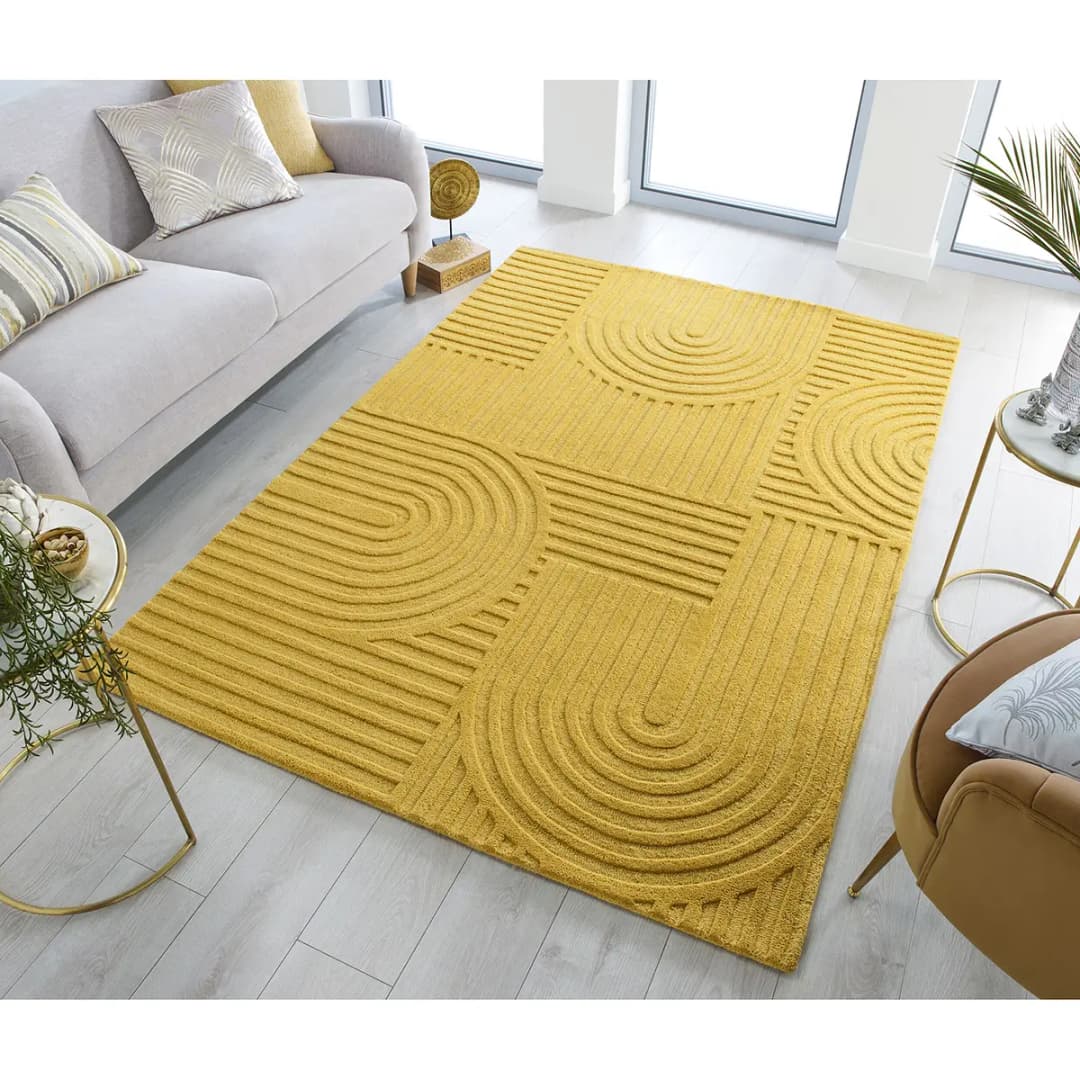 Wollteppich Zen Garden | Gelb