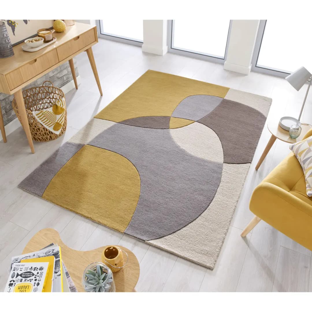 Wollteppich Glow | Gelb