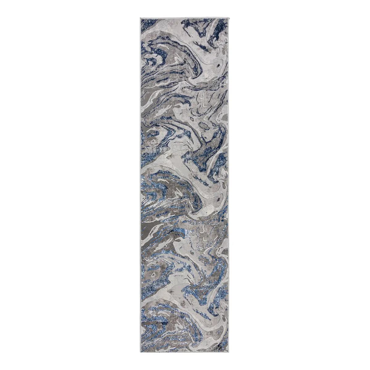 Läufer Marbled 60 x 230cm Blau/Marineblau | Blau