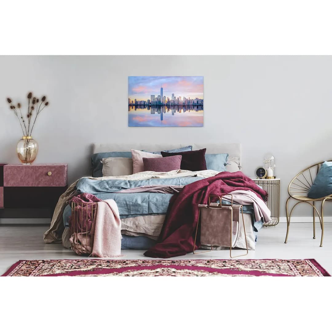 Leinwandbild Skyline NY | Blau