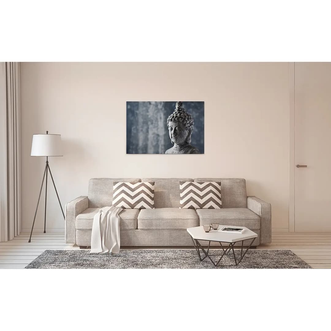 Leinwandbild Buddha Asian Culture | Blau