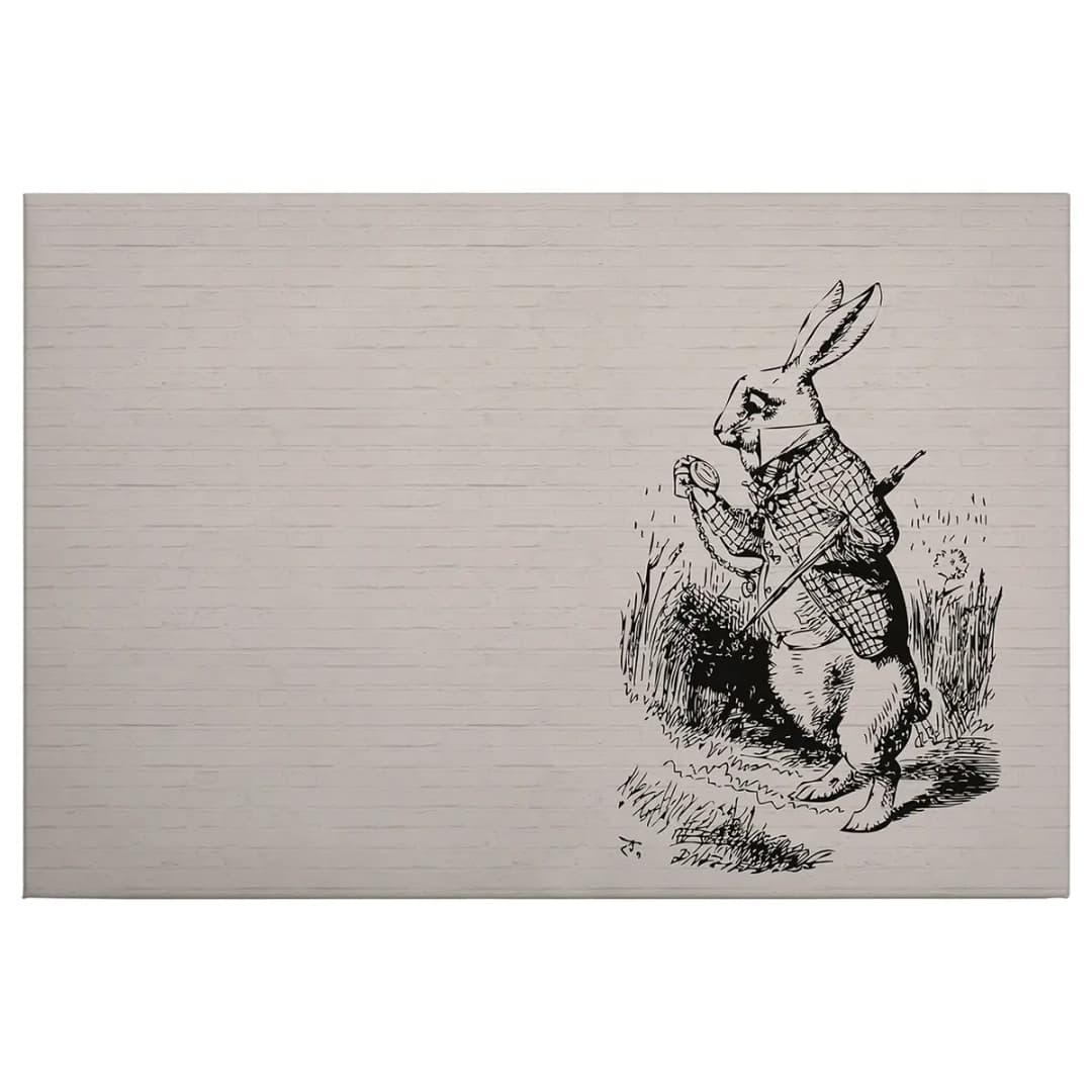 Leinwandbild Hase | Beige