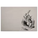 Leinwandbild Hase | Beige