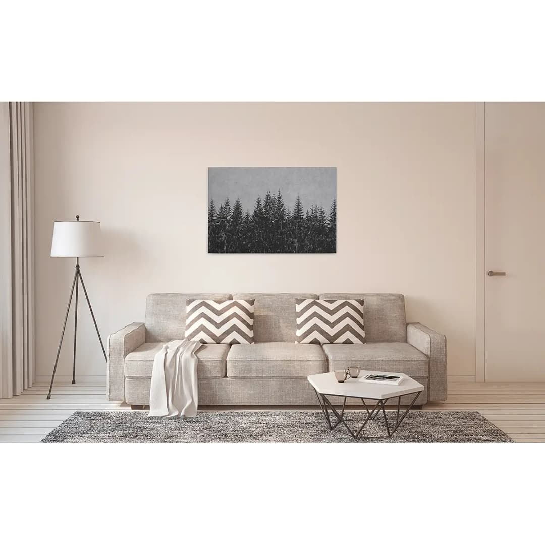 Leinwandbild Black Forest | Grau