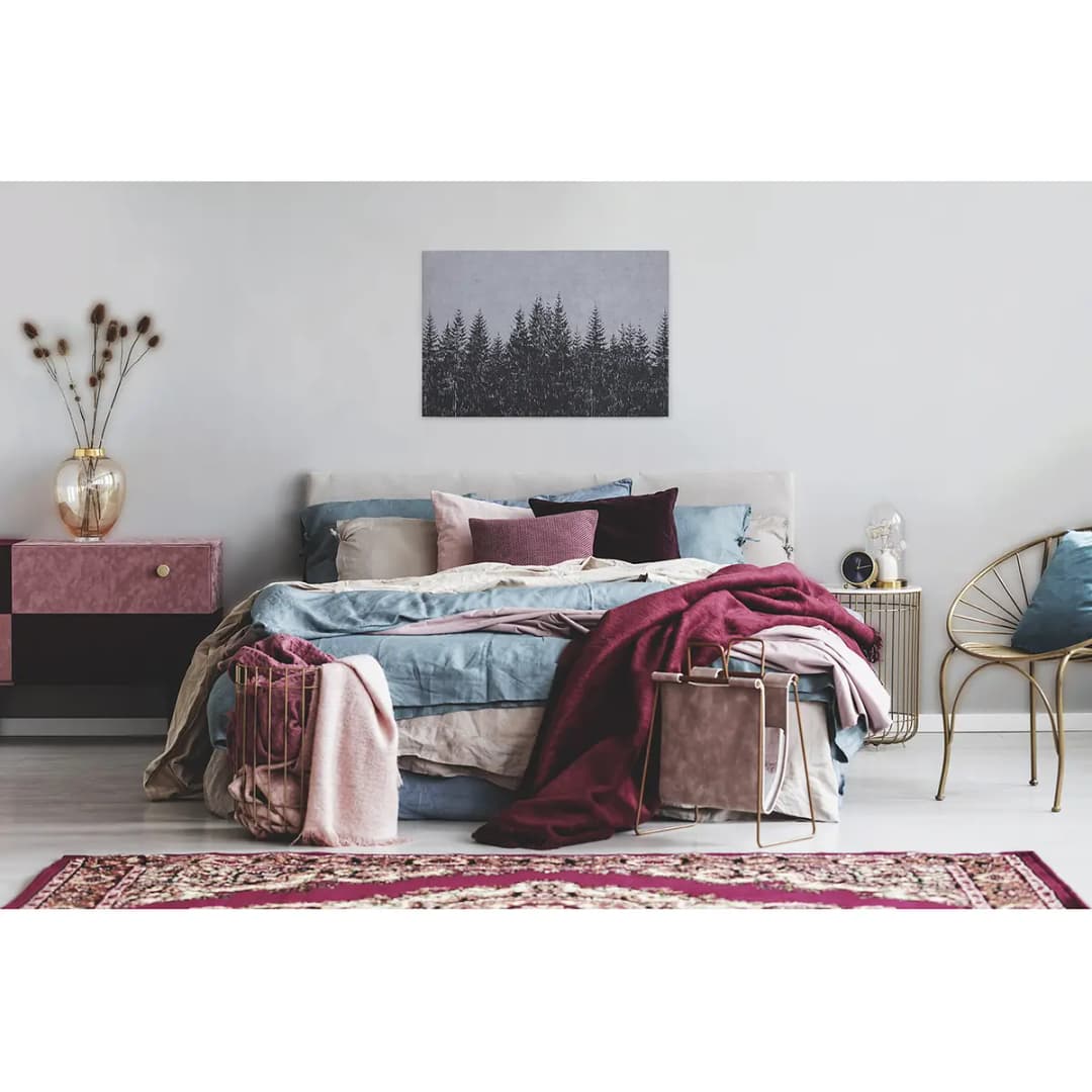 Leinwandbild Black Forest | Grau